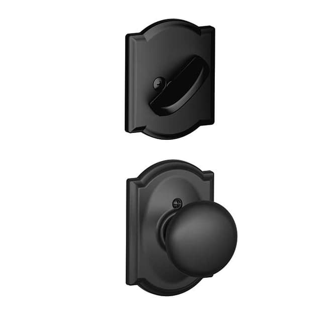 F59 Plymouth Inside Trim Handleset/Entrance Knob Lock with Camelot Trim