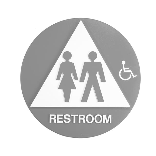 12 x 12 Unisex Door Sign With Handicapped Symbol