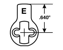 Mortise Cylinder cam for 2100 devices with Cylinder Dogging