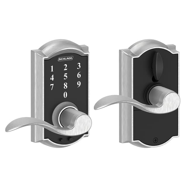 FE695 Keyless Touchscreen Lever with Camelot Trim and Accent Lever