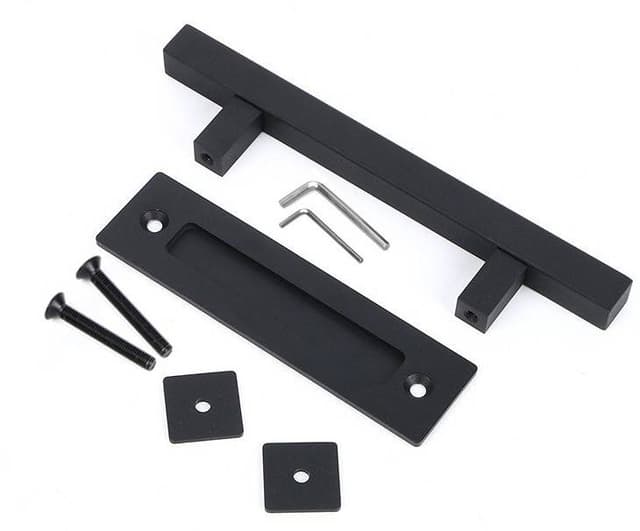 Sliding Door Square Bar and Recessed Pull Combo