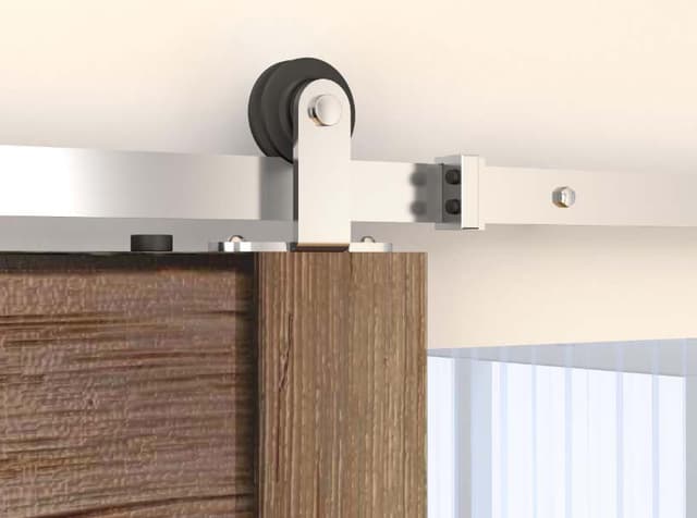 6'6" Barn Door-Flat Track Kit With Top Mount Hangers