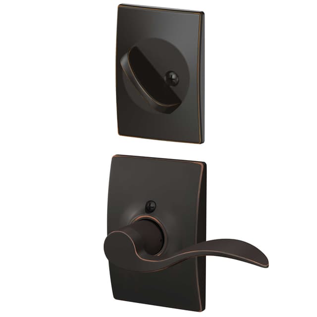 F59 Accent Inside Trim Handleset/Entrance Lever Lock with Century Trim