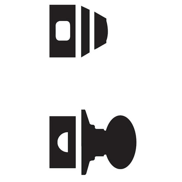 F59 Georgian Inside Trim Handleset/Entrance Knob Lock with Camelot Trim