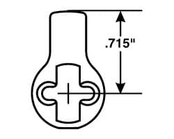 Mortise Cylinder cam for Old Cast Iron Mortise locks