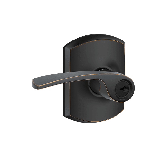 F51A Merano Keyed Entry Lever Lock With Greenwich Trim