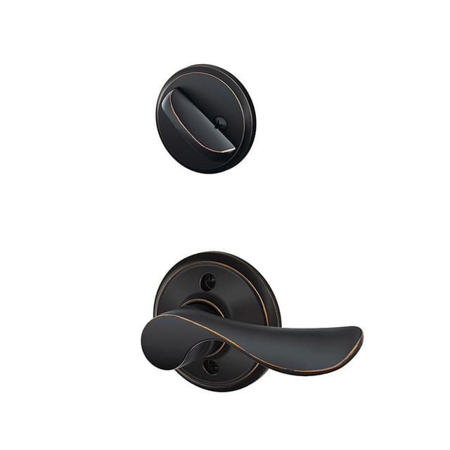 F59 Champagne Inside Trim Handleset/Entrance Lever Lock