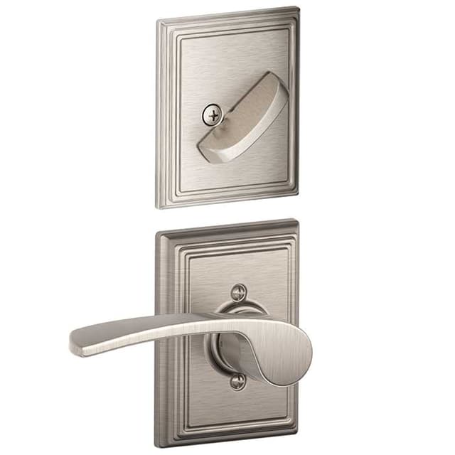 F59 Merano Inside Trim Handleset/Entrance Lever Lock with Addison Trim