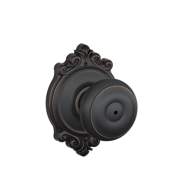 F40 Georgian Privacy Knob Lock With Brookshire Trim