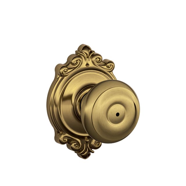 F40 Georgian Privacy Knob Lock With Brookshire Trim
