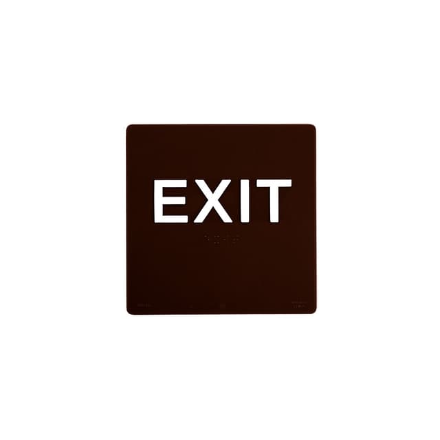6 x 6 Exit Text 1/8" Acrylic With Braille