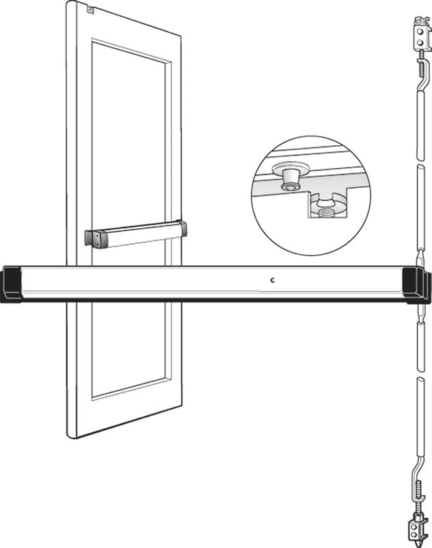 8600 Narrow Stile CVR Exit Device