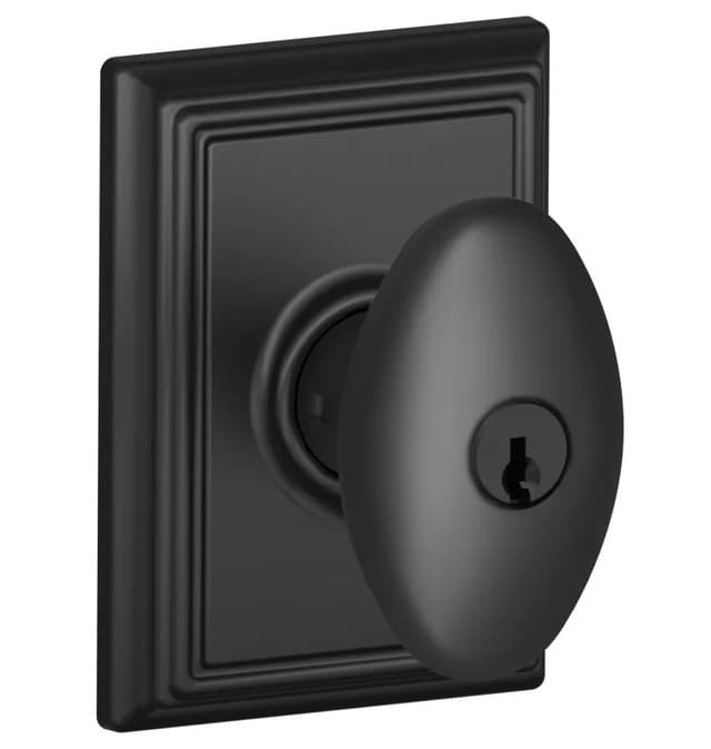 F51A Siena Keyed Entry Knob Lock With Addison Trim