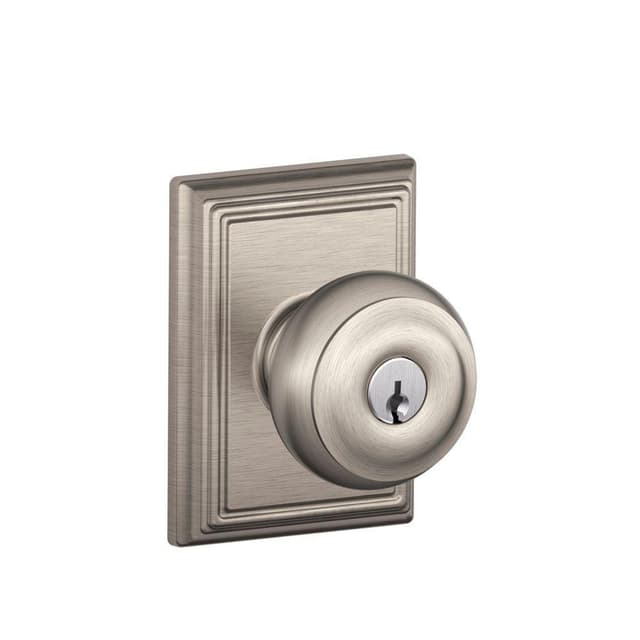 F51A Georgian Keyed Entry Knob Lock With Addison Trim