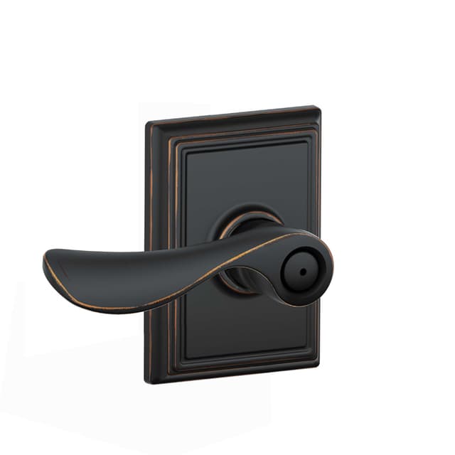 F40 Champagne Privacy Lever Lock With Addison Trim