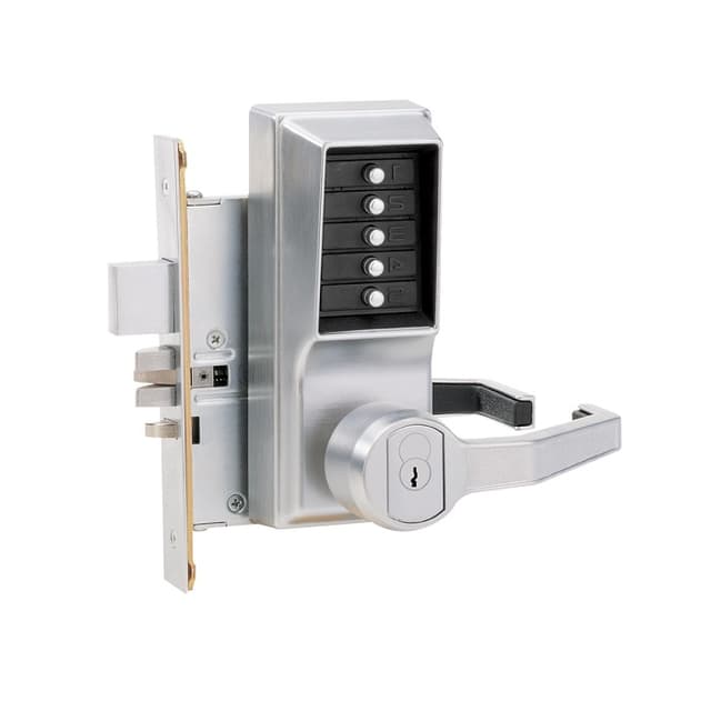 8100 Series Mechanical Pushbutton Mortise Lever Lock x RH