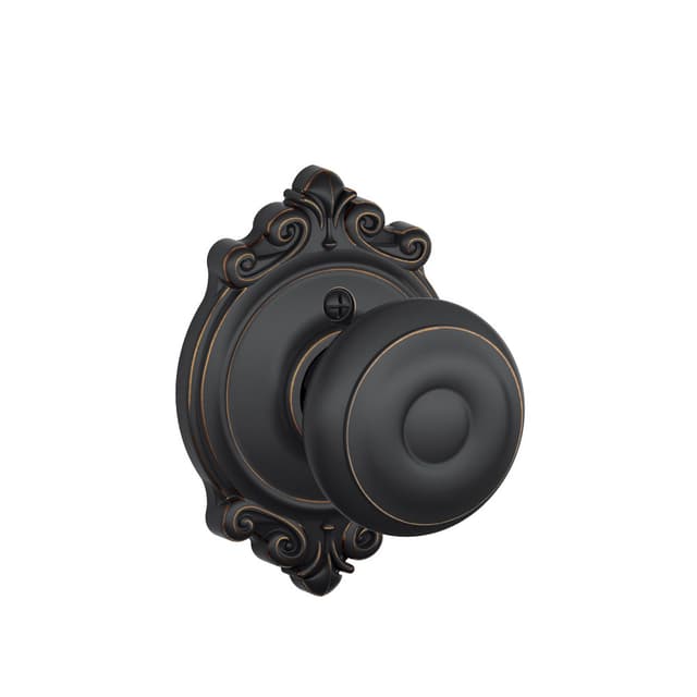 F170 Georgian Knob Single Dummy Trim With Brookshire Trim