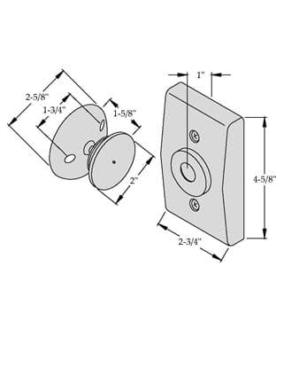 2100 Wall Mount Electromagnetic Door Holder
