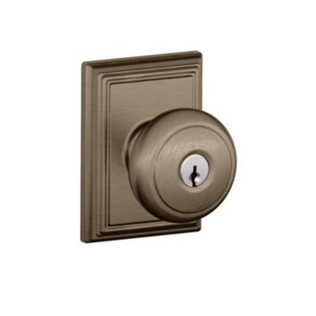 F51A Andover Keyed Entry Knob Lock With Addison Trim