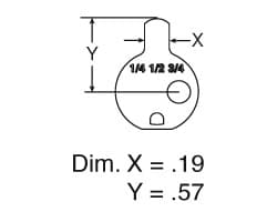 Mortise Cylinder Adams Rite MS Cam