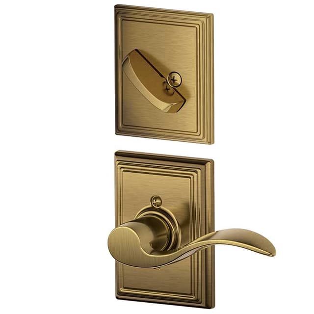 F59 Accent Inside Trim Handleset/Entrance Lever Lock with Addison Trim