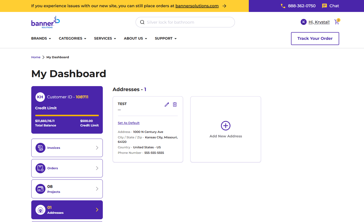 Add or Edit a Saved Address